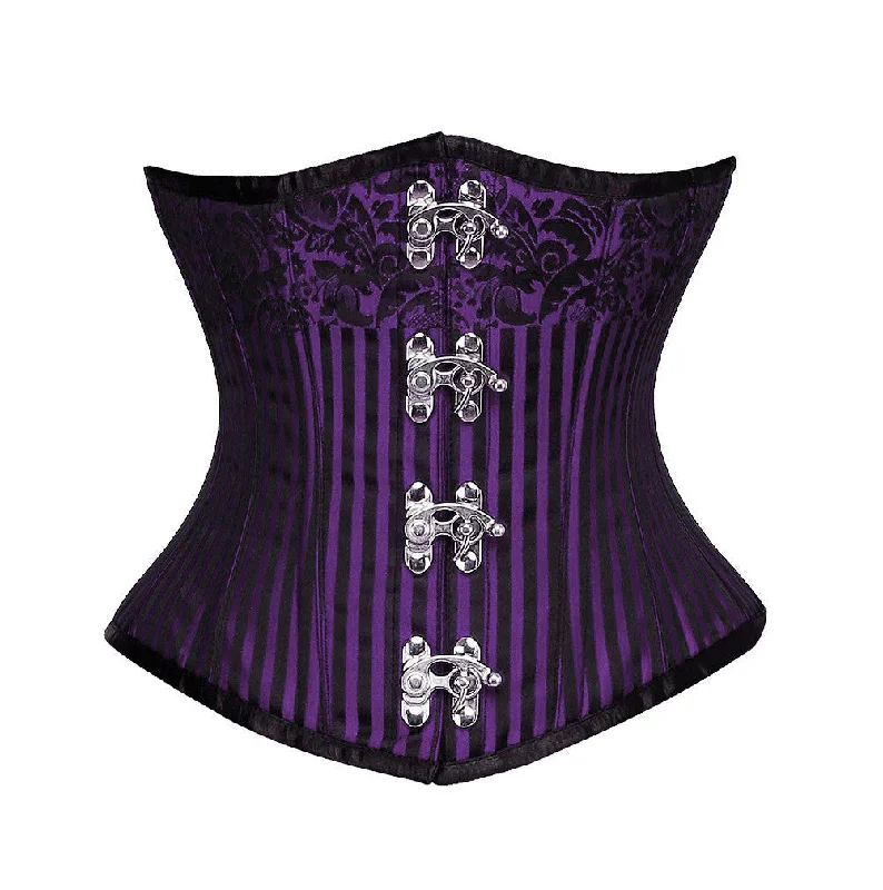 corset with curved hem-Zagora Authentic Steel Boned Underbust Corset