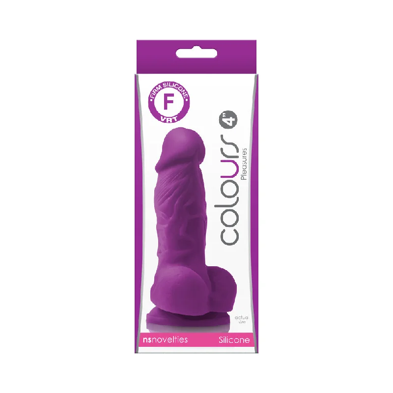 waterproof dildo-Colours Pleasures 4 in. Dildo Purple