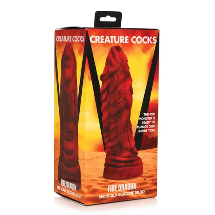 realistic eco-friendly dildo-XR Creature Cocks ''Fire Dragon'' Dildo -Red