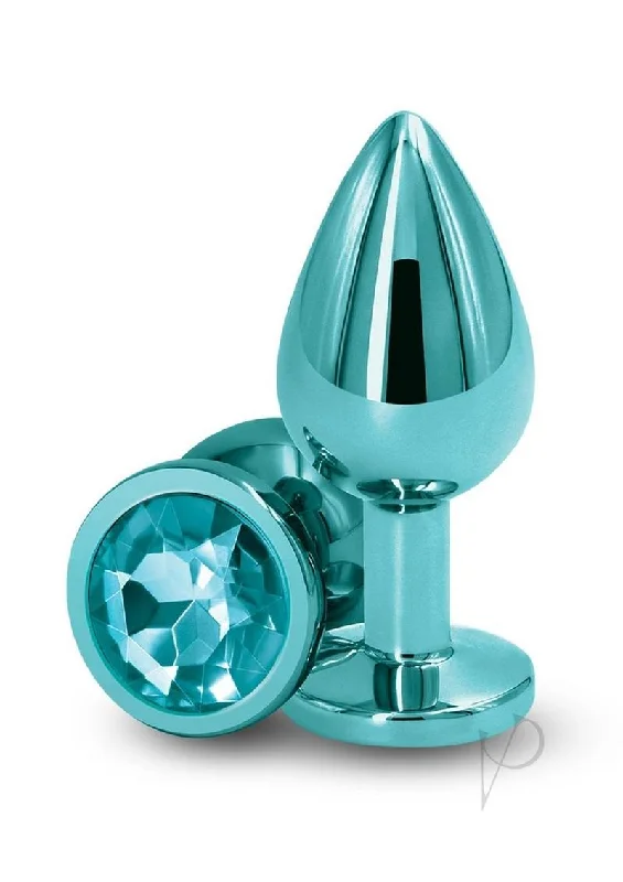 Anal toys with ribbed design-Rear Assets Medium Teal