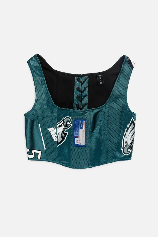 corset for 1950s style-Rework Philadelphia Eagles NFL Corset - XS