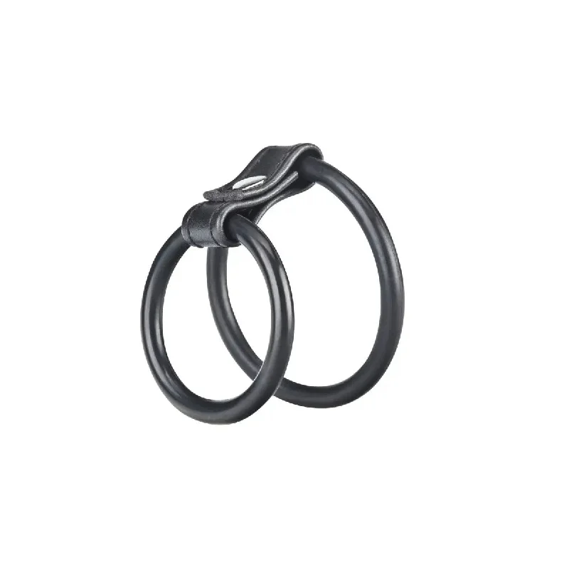 cock ring material facts-Blue Line Duo Cock & Ball Cock Ring Black