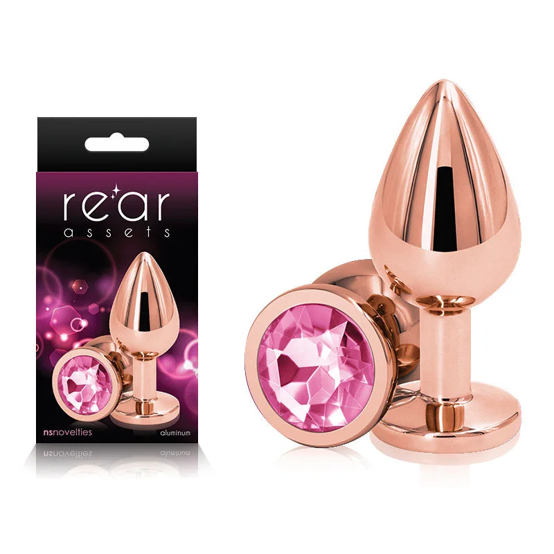 Anal toys for deep penetration-Rear Assets Rose Gold Medium Butt Plug