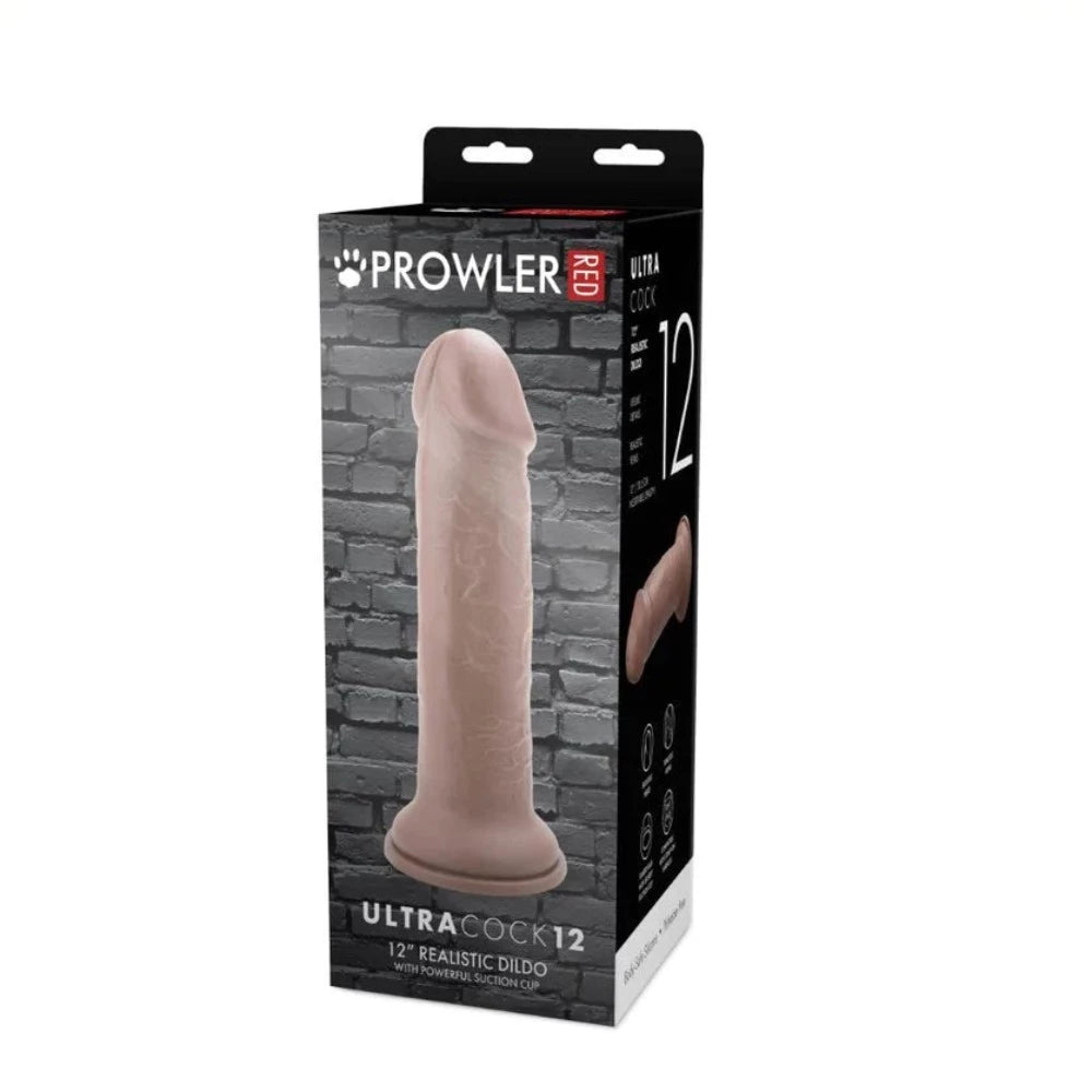 smooth luxury dildo-Prowler RED Ultra Cock 12" -Caramel