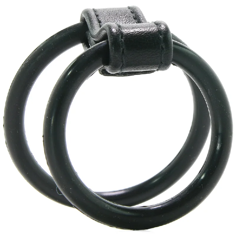 cock ring with stretch fabric-Duo Cock & Ball Ring