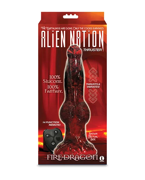 thick veined dildo-Alien Nation Thrusting Fire Dragon