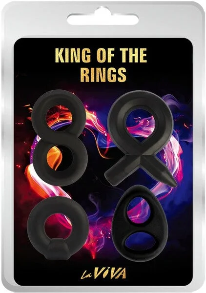 cock ring with smooth vibes-King of the Rings (Black)