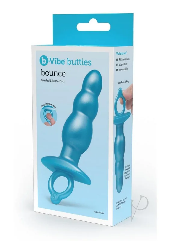 Luxury anal toys brands-B-vibe Bounce Plug Blue