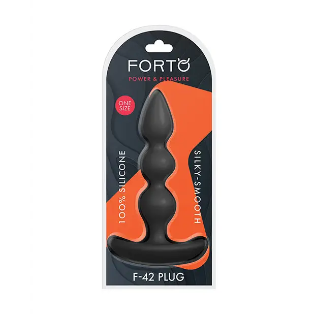 Anal toys for sensitive skin-Forto F-42 Spiral Beads Silicone Anal Plug