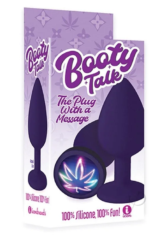 Anal toys with elegant box-The 9 Booty Talk Plug Neon Leaf