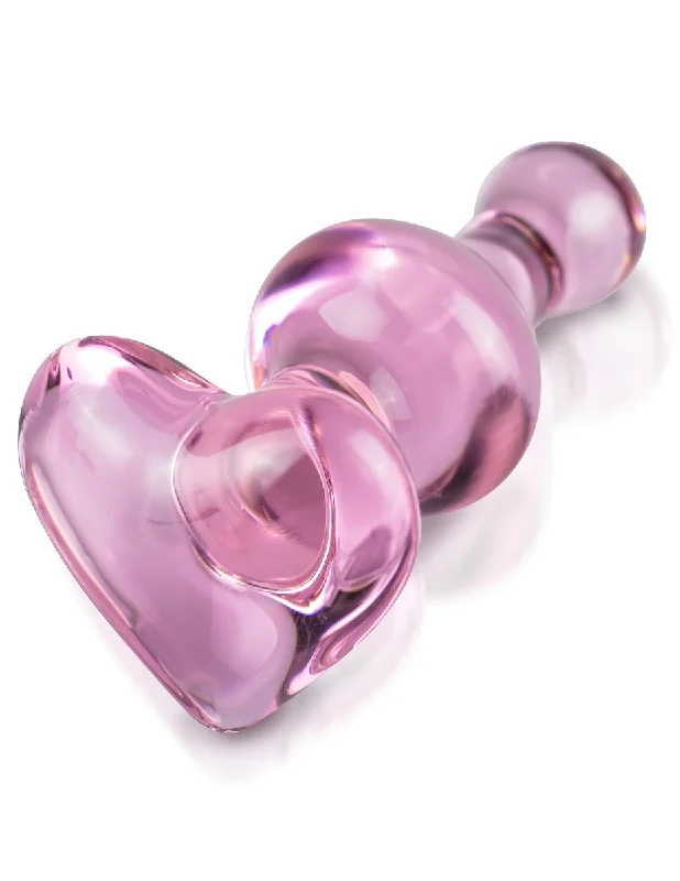 Anal toys for sensual teasing-Pipedream Icicles No. 75 Pink Heart Glass Anal Plug