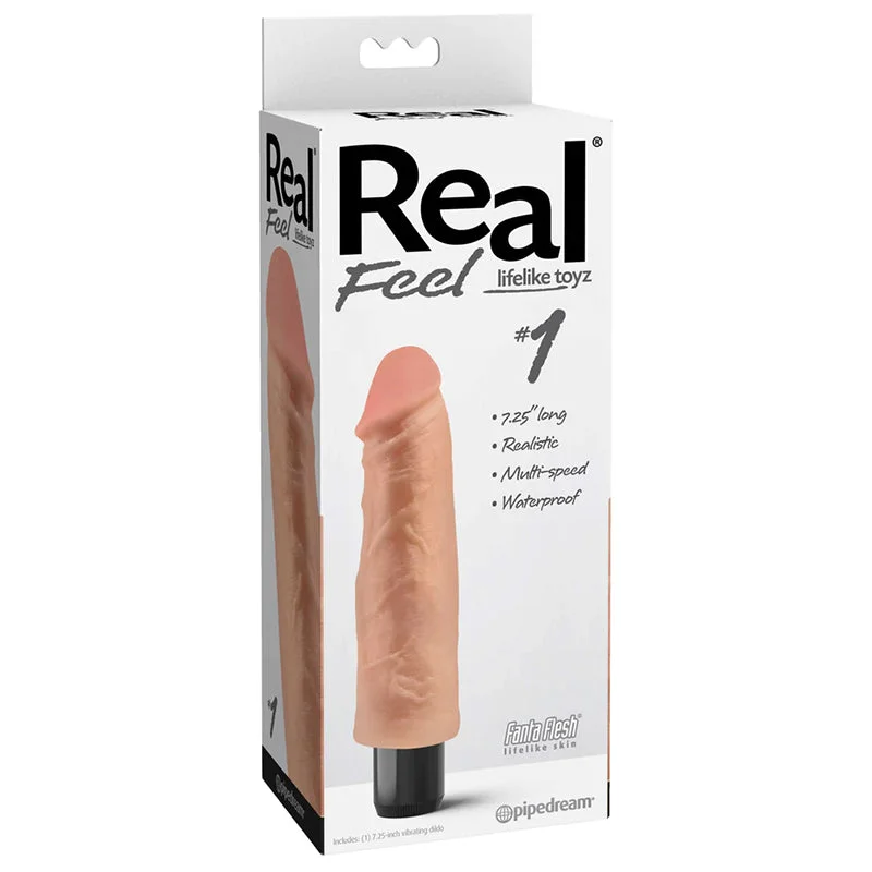 glass pulsing dildo-Real Feel Lifelike Toyz No. 1 Realistic 7.25 in. Vibrating Dildo Beige