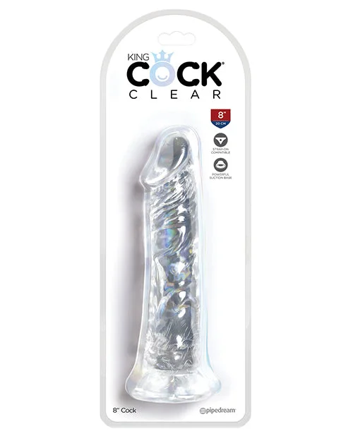 black pulsing dildo-King Cock Clear 8" Cock