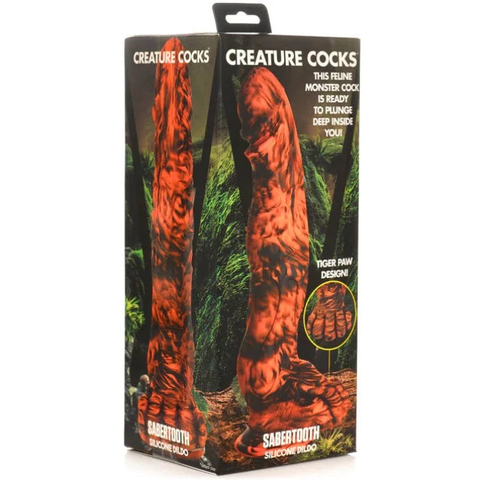 realistic large dildo-Creature Cocks ''Sabretooth'' Tiger Dildo