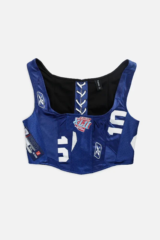 corset for back support-Rework NY Giants NFL Corset - M