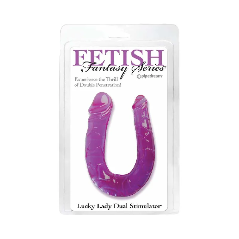 thin remote control dildo-Fetish Fantasy Series Lucky Lady Dual Stimulator 12 in. Double Dildo Purple