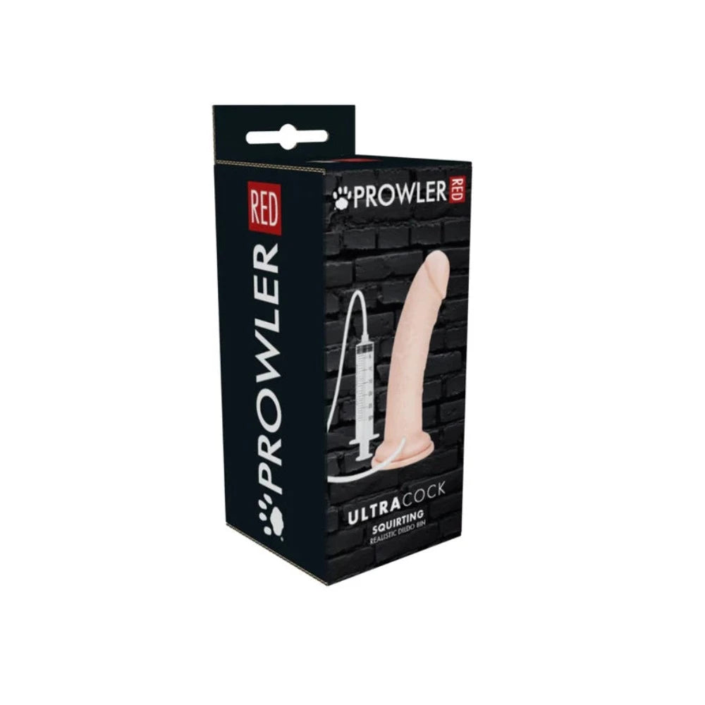 pink multi-speed dildo-The Prowler ''Ultracock' Realistic Squirting Dildo 8 inch