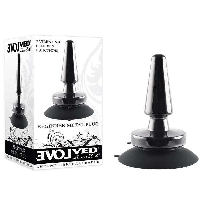 Anal toys for anal relaxation-Evolved BEGINNER METAL VIBRATING BUTT PLUG