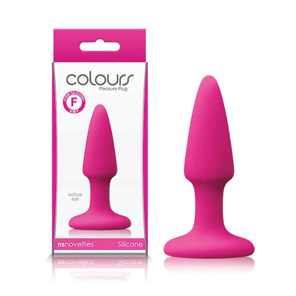 Anal toys with vibration patterns-Colours Pleasures Butt Plug 9cm Pink