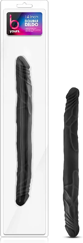 silicone soft dildo-B Yours 14 Inch ''Double'' Dildo -Black