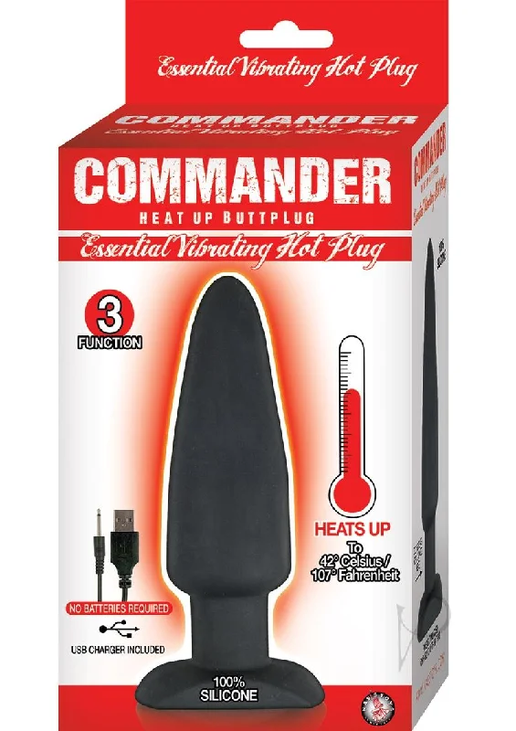 Anal toys with budget price-Commander Essential Vibe Hot Plug Black