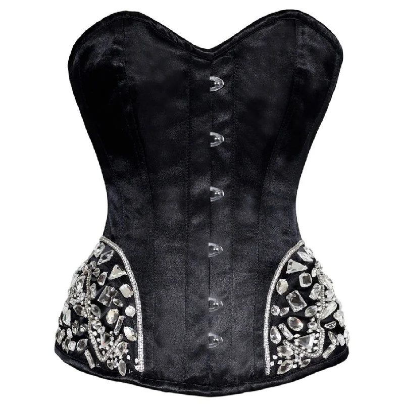 corset for waist contouring-Rutendo Gothic Authentic Steel Boned Overbust Corset