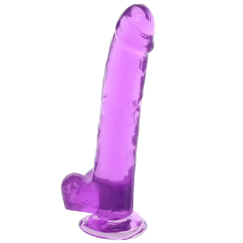 long dildo-Size Queen 8 Inch Jelly Dildo in Purple