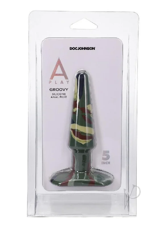 Anal toys for durable use-A-play Groovy Anal Plug 5 Green