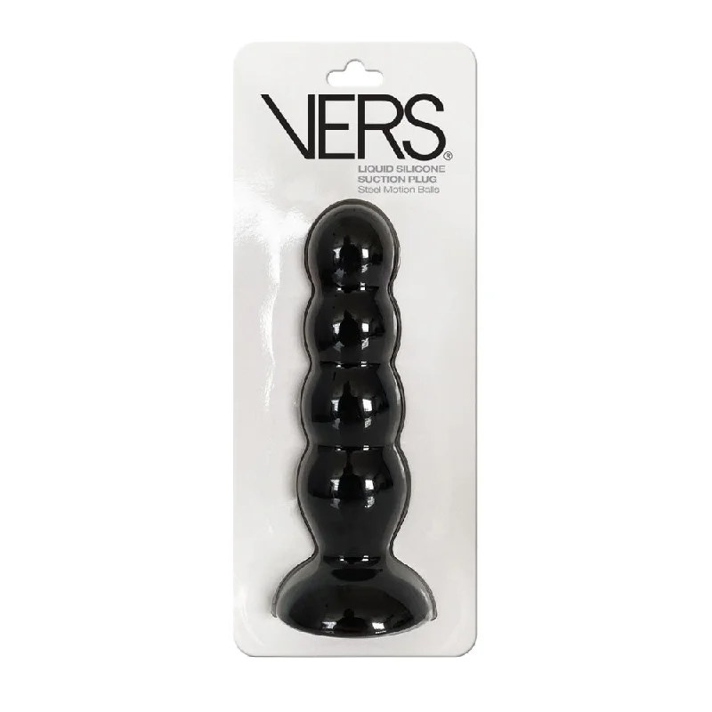 Anal toys with splash-proof build-VERS Steel Motion Ball Butt Plug - Black