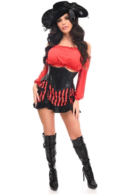 corset for vintage photoshoot-Top Drawer 4 PC Pirate Lady Corset Costume