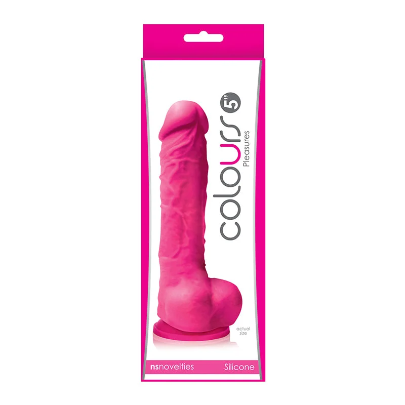 green hands-free dildo-Pleasures 5" Dildo In Pink - Colours