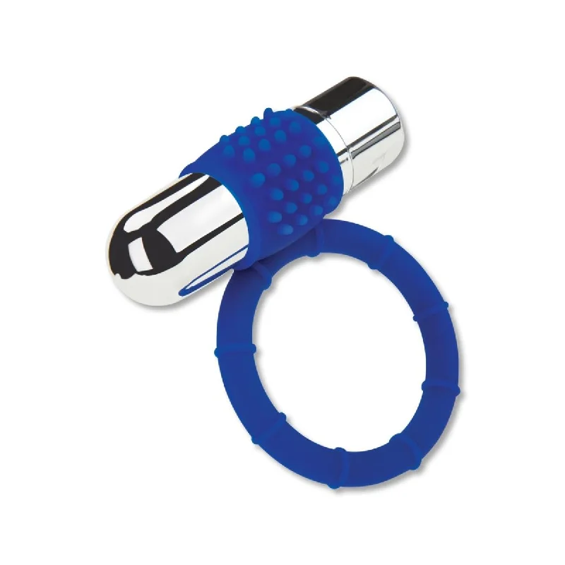 cock ring with quiet motor-Zolo Powered Bullet Vibrating Cock Ring Blue