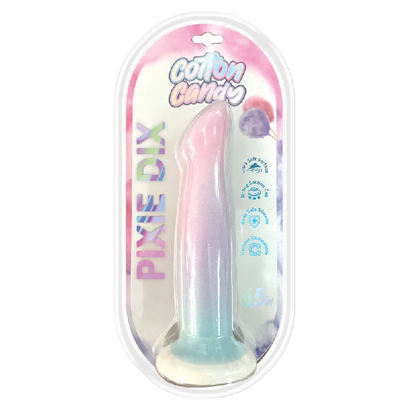 transparent dildo-Cotton Candy Pixie Dix 6.5 in. Silicone/TPE Dildo