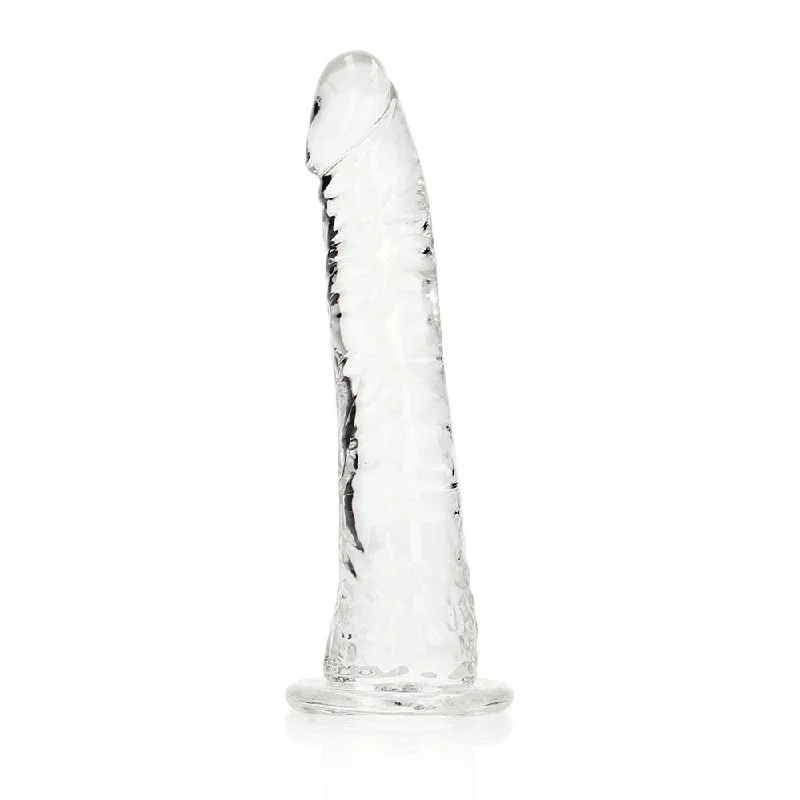 thin hands-free dildo-RealRock Crystal Clear Slim 6 in. Dildo Clear