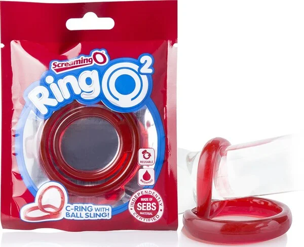 cock ring for girth enhancement-Ring O 2 (Red)