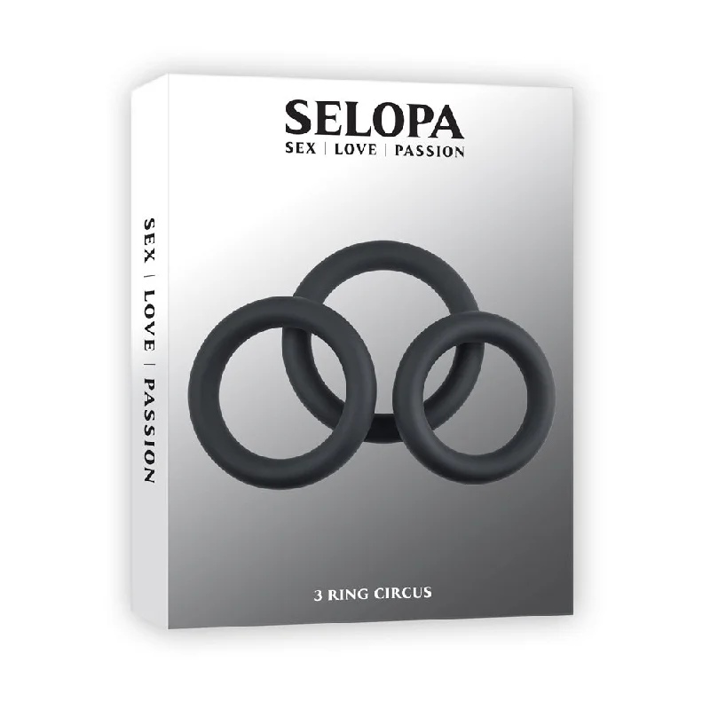 cock ring for tight grip-Selopa 3 RING CIRCUS-(sl-cr-3595-2)