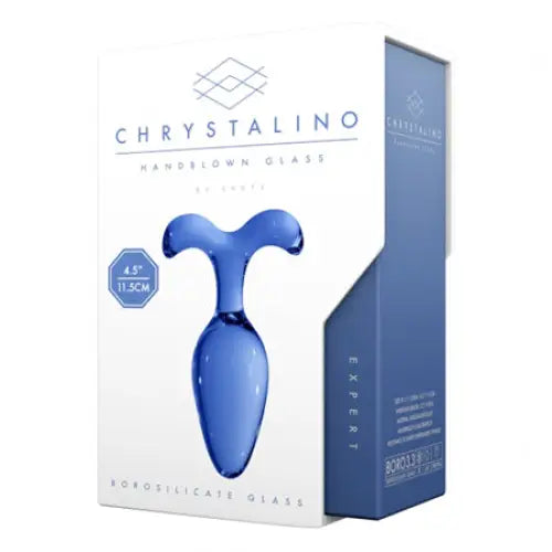 curved heated dildo-Shots Chrystalino Expert 4.5 in. Glass Wand Dildo Plug