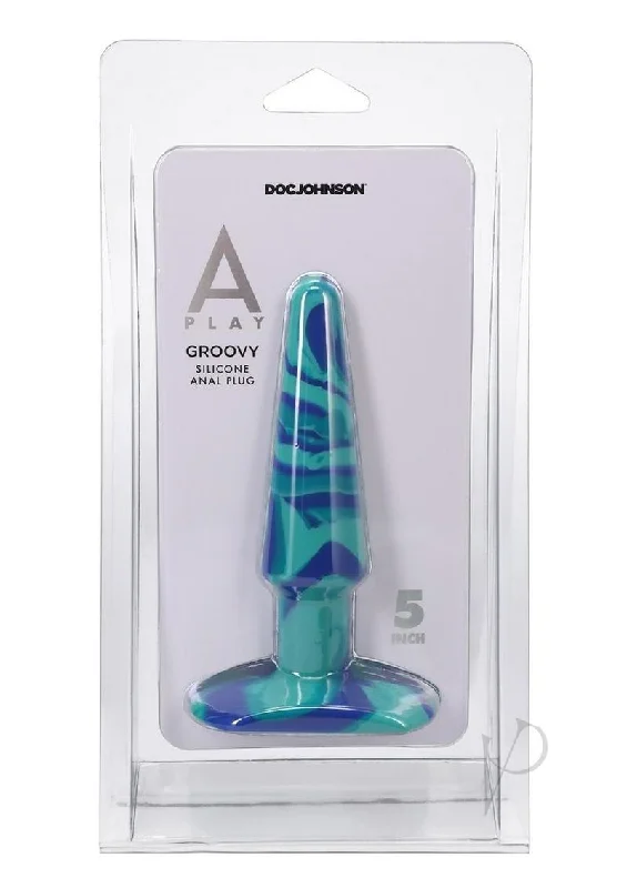 Anal toys for couple closeness-A-play Groovy Anal Plug 5 Blue