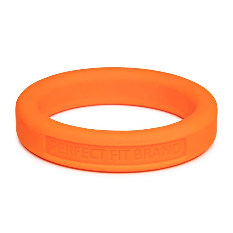 cock ring material options-Classic Silicone Medium Stretch Penis Ring 44mm Orange