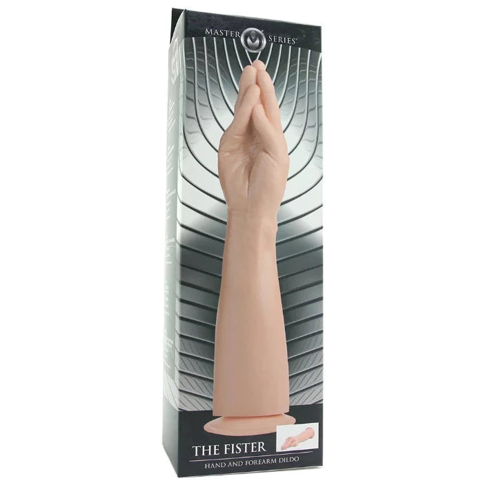 textured red dildo-Master Series The Fister ''Hand & Forearm'' Dildo