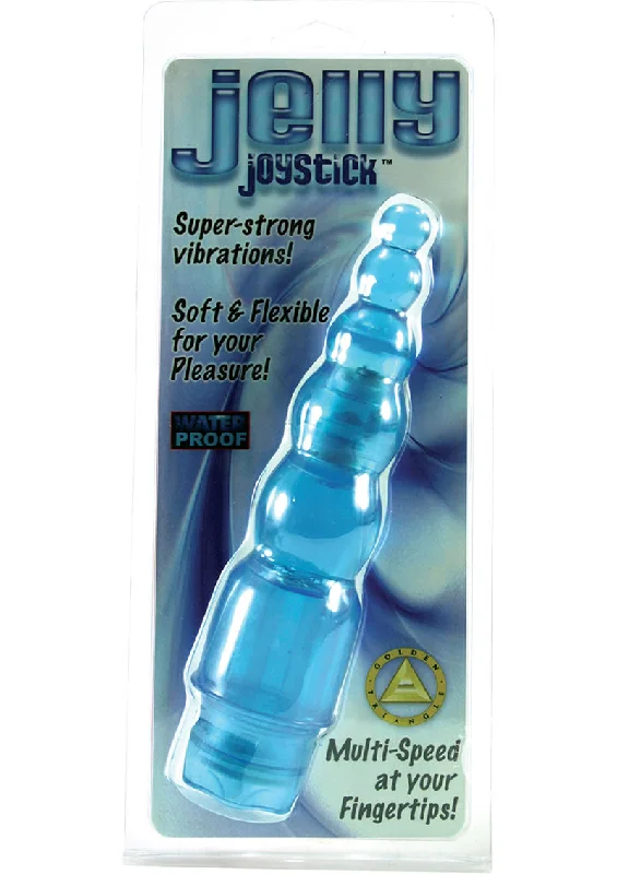 Anal toys with real vibe-Jelly Joystick - Blue W/p