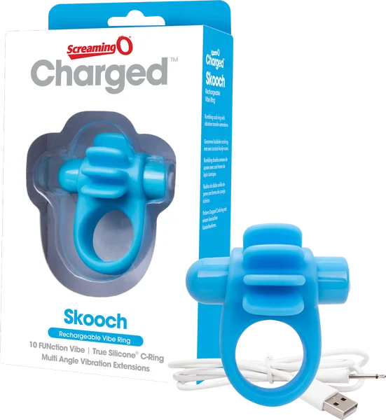 cock ring with fast power-Skooch Ring (Blue)