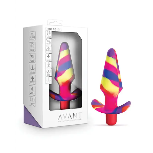 Anal toys for hands-free fun-Blush Avant Free Spirit Silicone Vibrating Anal Plug