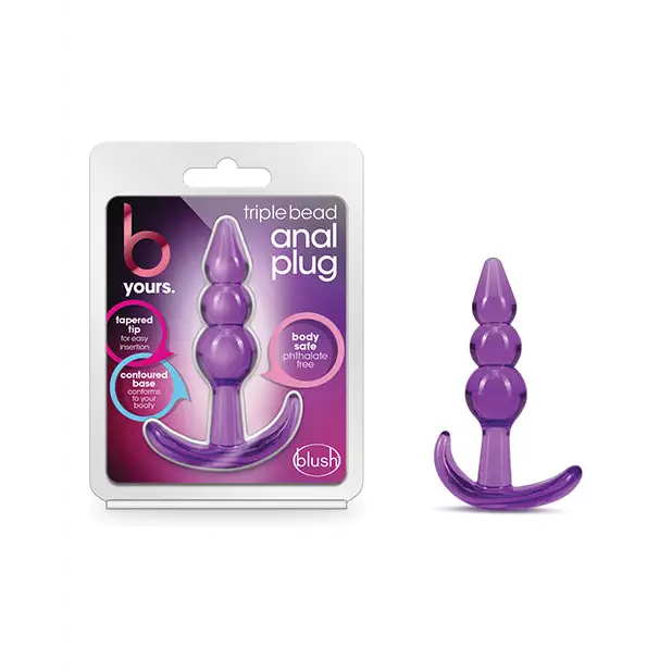 Anal toys for intense play-Blush B Yours Triple Bead Anal Plug