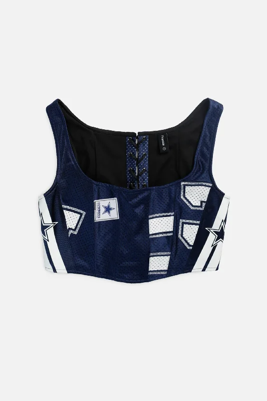 corset for casual styling-Rework Dallas Cowboys NFL Corset - S