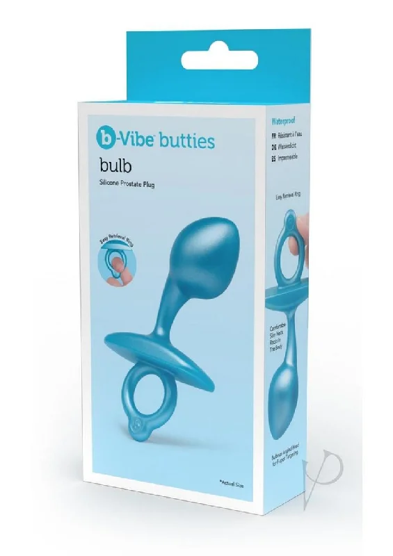 Anal toys size guide-B-vibe Bulb Plug Blue