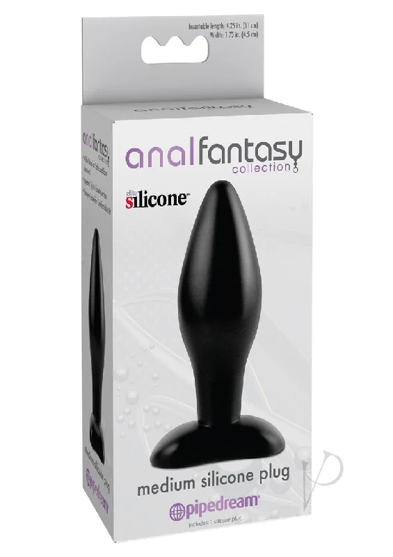 Anal toys for powerful orgasms-Afc Medium Silicone Plug Black