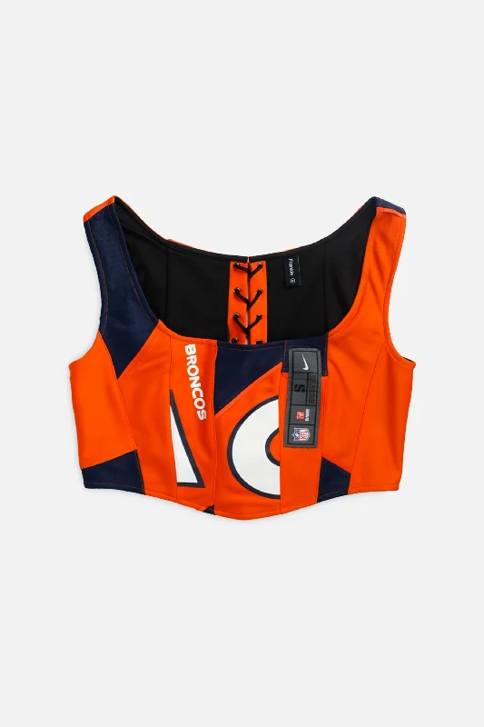 corset with reinforced seams-Rework Denver Broncos NFL Corset - M