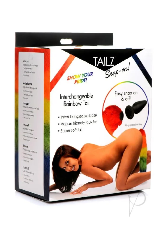 Anal toys with sleek contours-Tailz Interchange Rainbow Tail