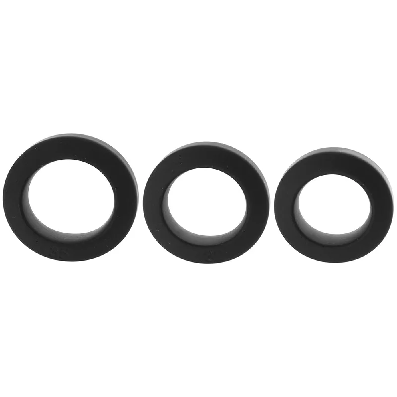 cock ring with pulse settings-Adam's Three Piece Penis Ring Set